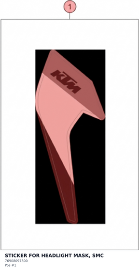 Diagram preview: STICKER FOR HEADLIGHT MASK, SMC (76908097300)