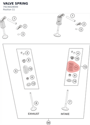 Diagram preview: VALVE SPRING (79236028000)