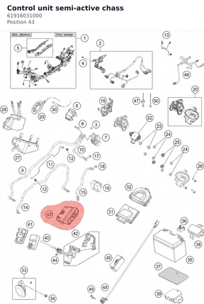 Diagram preview: Control unit semi-active chass (61916031000)