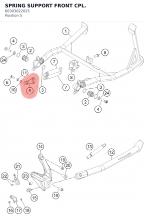 Diagram preview: SPRING SUPPORT FRONT CPL. (60303022025)