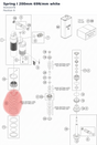 Diagram preview: Spring I 200mm 69N/mm white (91010378)