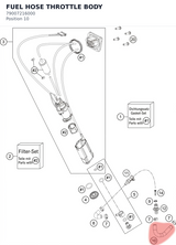 Diagram preview: FUEL HOSE THROTTLE BODY (79007216000)