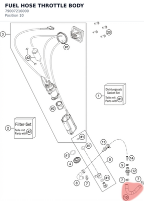 Diagram preview: FUEL HOSE THROTTLE BODY (79007216000)