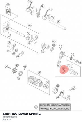 Diagram preview: SHIFTING LEVER SPRING (75034032000)