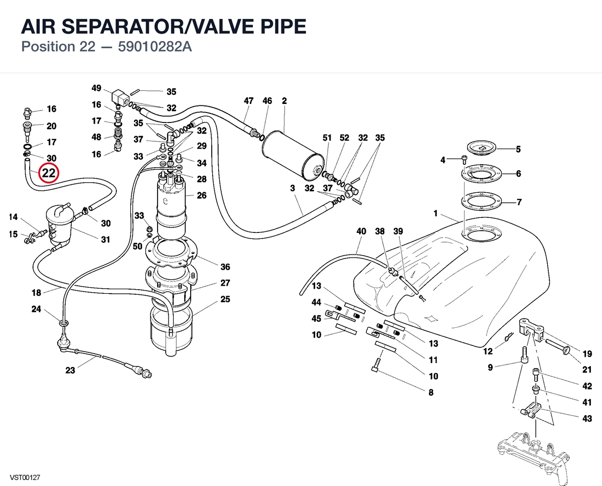 AIR SEPARATOR/VALVE PIPE