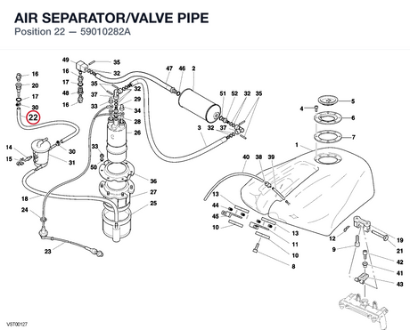 AIR SEPARATOR/VALVE PIPE