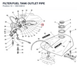 FILTER/FUEL TANK OUTLET PIPE