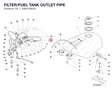 FILTER/FUEL TANK OUTLET PIPE