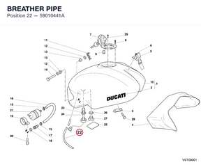 BREATHER PIPE 59010441A diagram position
