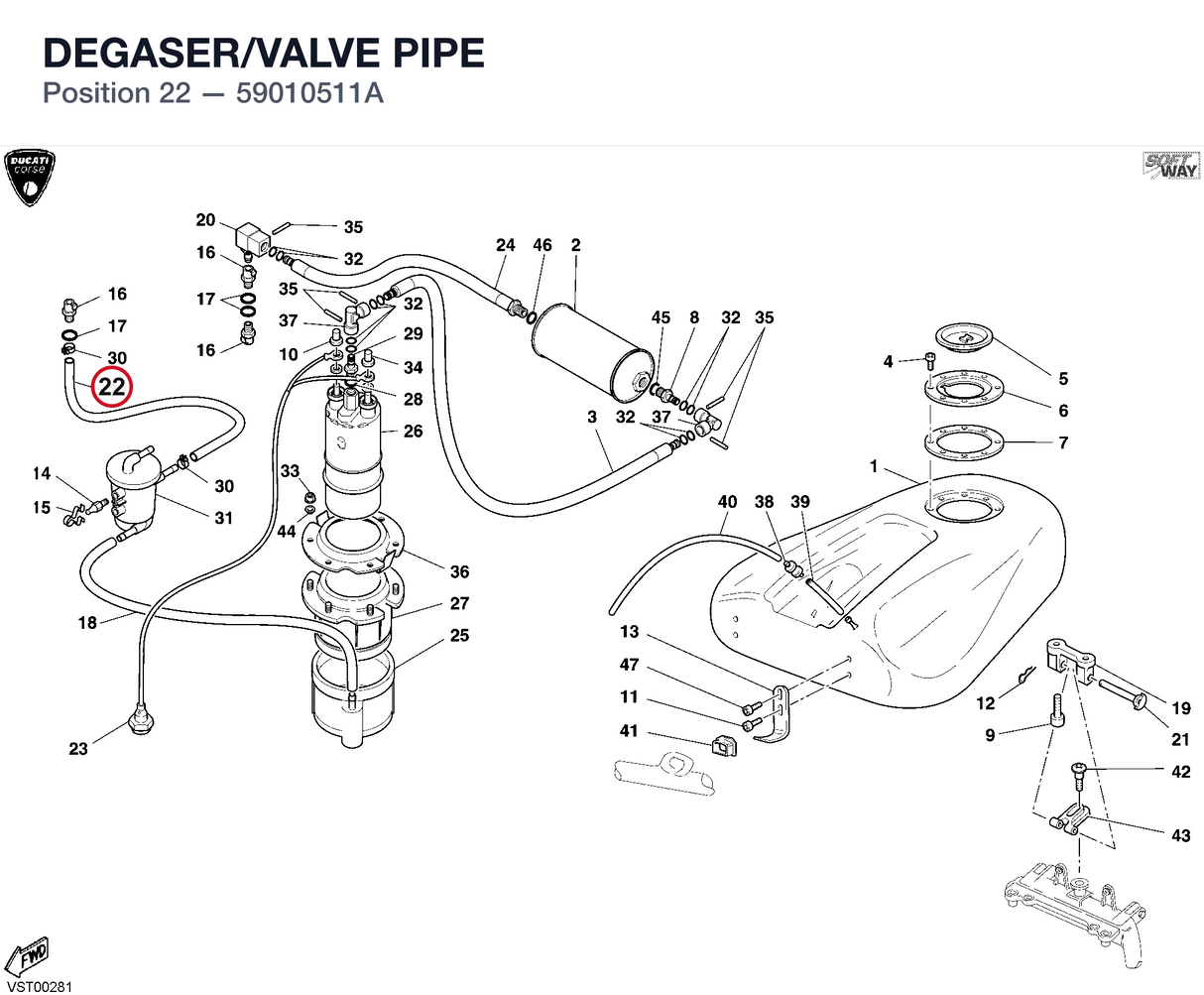 DEGASER/VALVE PIPE