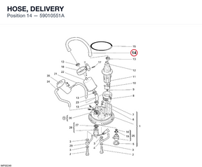 HOSE, DELIVERY 59010551A diagram position