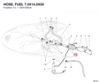 HOSE, FUEL 7.5X14.5X50 59010563A diagram position