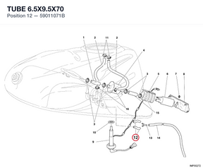 TUBE 6.5X9.5X70 59011071B diagram position