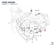 HOSE 4X9X260 59011171A diagram position