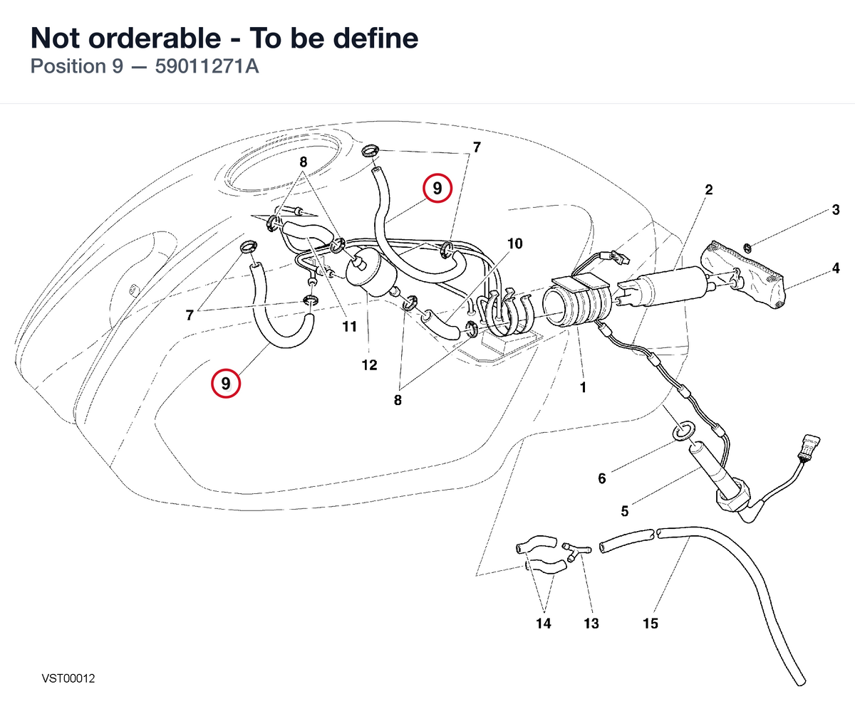 Not orderable - To be define 59011271A diagram position