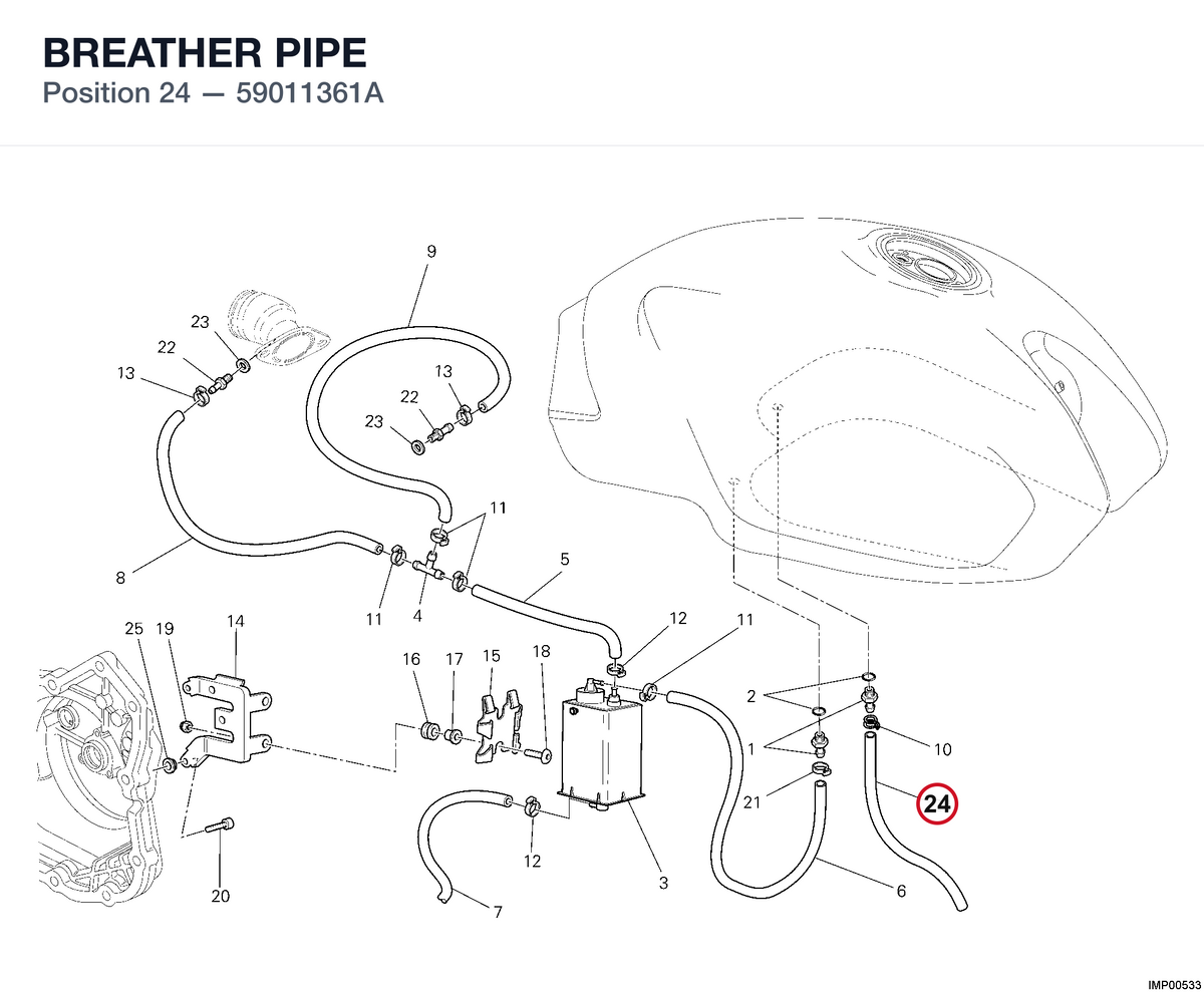 BREATHER PIPE 59011361A diagram position