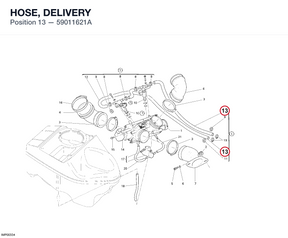 HOSE, DELIVERY 59011621A diagram position