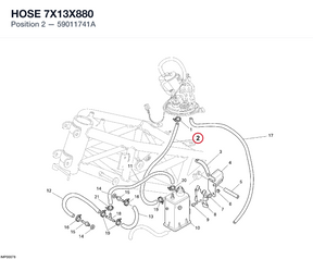 HOSE 7X13X880 59011741A diagram position