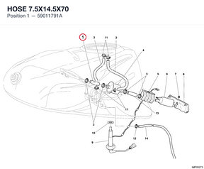 HOSE 7.5X14.5X70 59011791A diagram position