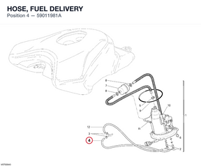 HOSE, FUEL DELIVERY 59011981A diagram position
