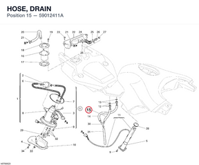 HOSE, DRAIN 59012411A diagram position