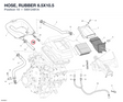 HOSE, RUBBER 6.5X10.5 59012481A diagram position