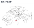 HOSE 5.5X11.5X65 59012511A diagram position