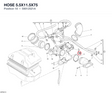 HOSE 5.5X11.5X75 59012521A diagram position