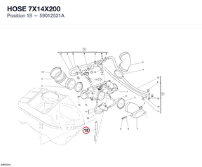 HOSE 7X14X200 59012531A diagram position
