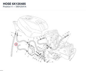 HOSE 6X13X485 59012541A diagram position
