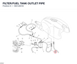 FILTER/FUEL TANK OUTLET PIPE 59012801B diagram position