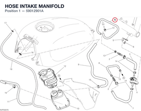 HOSE INTAKE MANIFOLD 59012901A diagram position