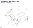 FILTER/FUEL TANK OUTLET PIPE 59012951B diagram position