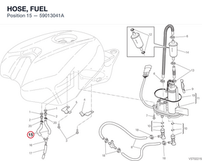 HOSE, FUEL 59013041A diagram position