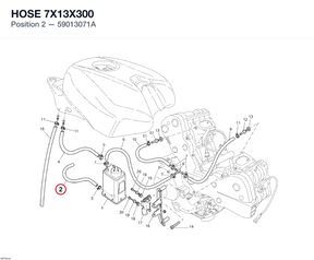HOSE 7X13X300 59013071A diagram position