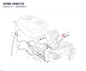 HOSE 4X9X175 59013081A diagram position
