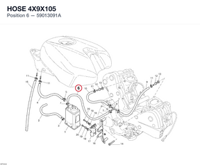 HOSE 4X9X105 59013091A diagram position