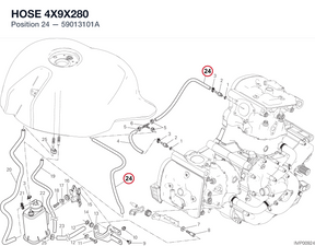 HOSE 4X9X280 59013101A diagram position