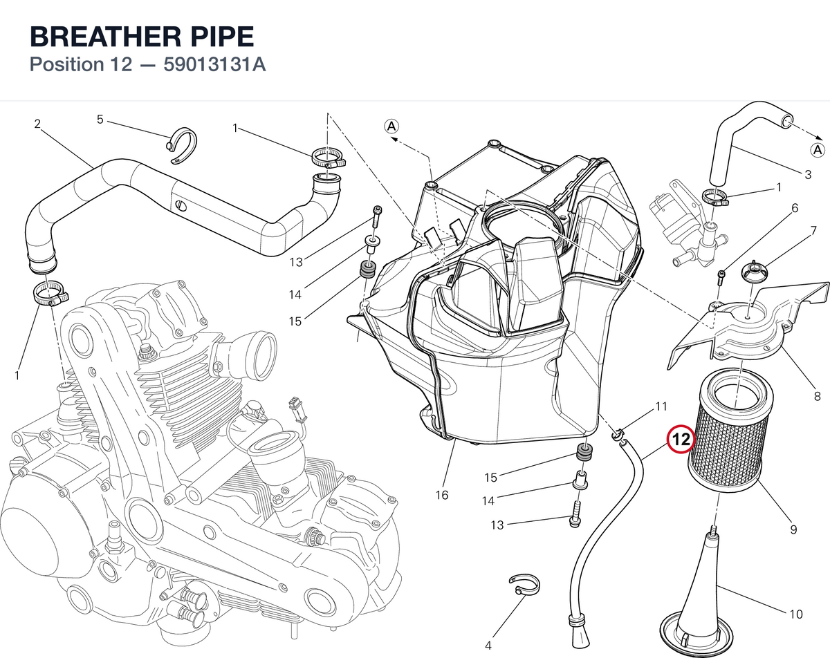 BREATHER PIPE 59013131A diagram position