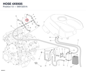 HOSE 4X9X85 59013251A diagram position
