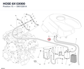 HOSE 6X13X900 59013261A diagram position