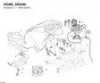 HOSE, DRAIN 59013321A diagram position