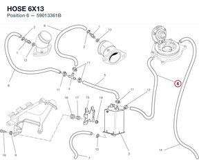HOSE 6X13 59013361B diagram position