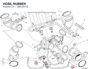 HOSE, RUBBER 59013411A diagram position