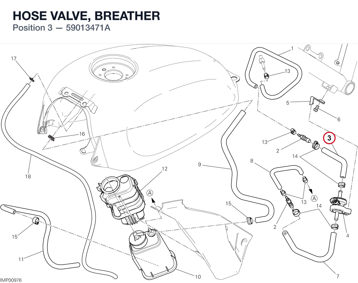 HOSE VALVE, BREATHER 59013471A diagram position