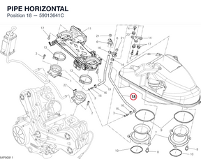 PIPE HORIZONTAL 59013641C diagram position