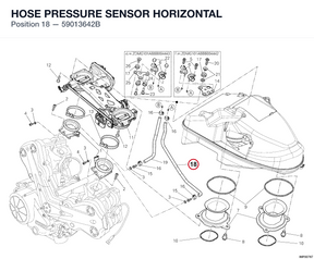 HOSE PRESSURE SENSOR HORIZONTAL 59013642B diagram position