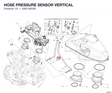 HOSE PRESSURE SENSOR VERTICAL 59013652B diagram position