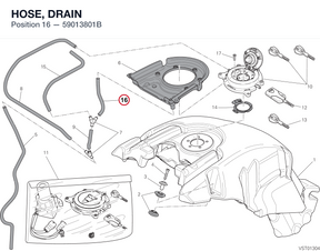 HOSE, DRAIN 59013801B diagram position