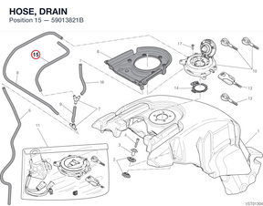 HOSE, DRAIN 59013821B diagram position